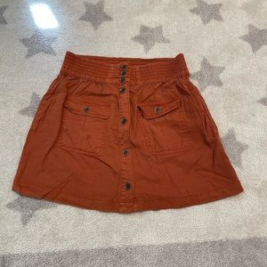 Cute burnt orange mini skirt